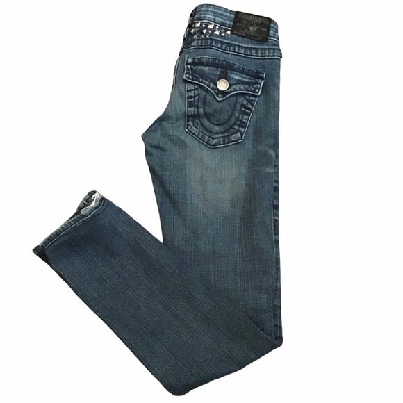 True Religion Studded “Julie” Skinny Jeans Size 25 - Picture 4 of 7